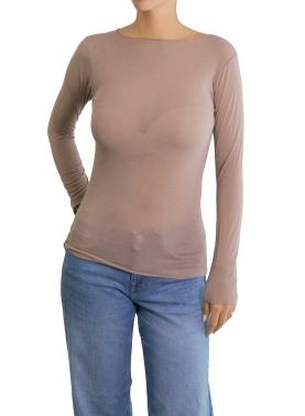 Maglia misto cashmere tinta unita 